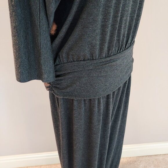 Soft Surroundings Toujours Jersey Knit Grey Jumpsuit Size Lg - Picture 8 of 11
